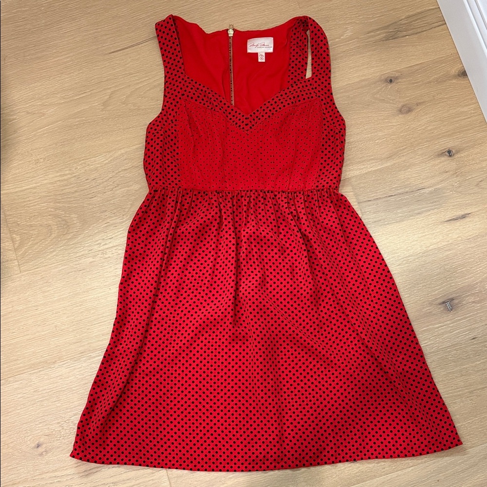 Marilyn Monroe medium Red and Black polkadot Mini Dress